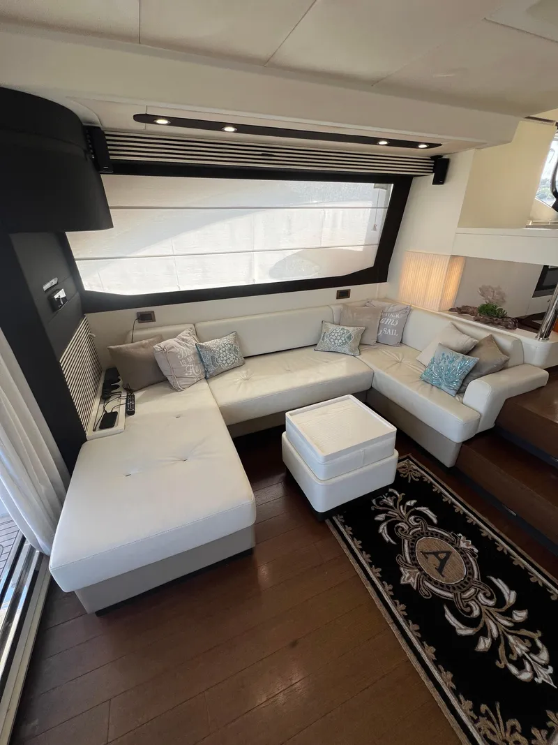 Slide: The Image of Luxurious interior of 2016 Azimut 54fly yacht with elegant seating and modern decor. - 33