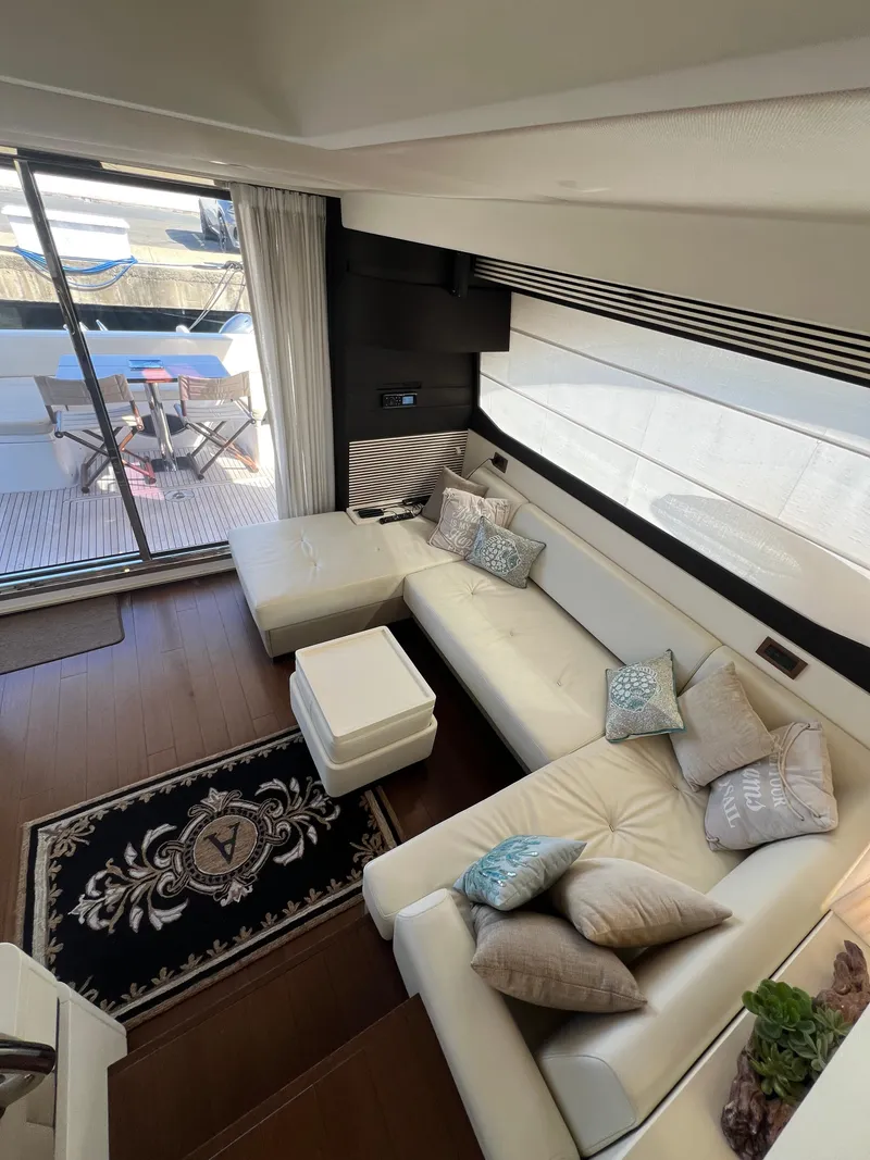 Slide: The Image of Luxurious interior of 2016 Azimut 54fly yacht with elegant seating and modern decor. - 36