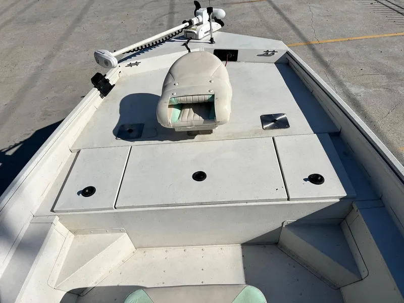 Slide: The Image of 2019 G3 Bay 20 boat deck with seating and storage compartments. - 10