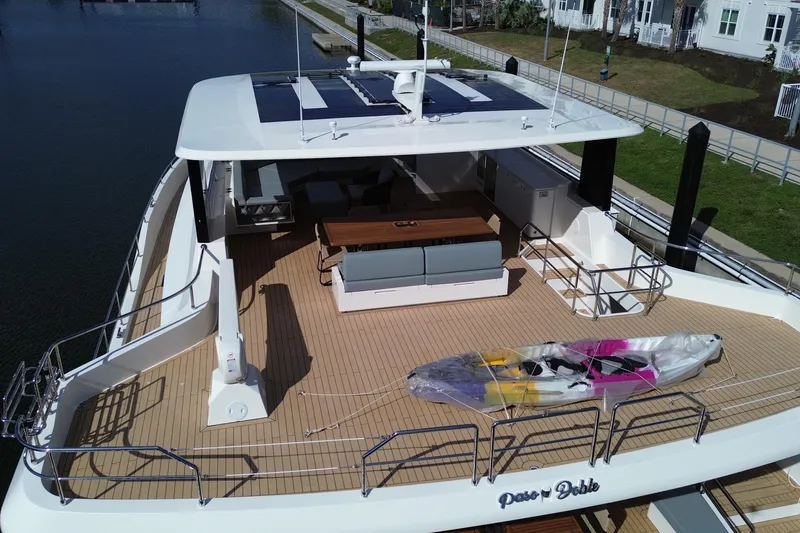 Slide: The Image of Luxurious 2025 Granocean W72 yacht with spacious deck and modern amenities. - 7