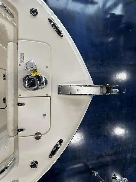 Slide: The Image of 2025 Grady-White Fisherman 236 boat deck with anchor and fittings. - 17