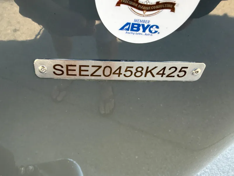 Slide: The Image of 2025 Sea Chaser 22 HFC boat hull identification number plate. - 35