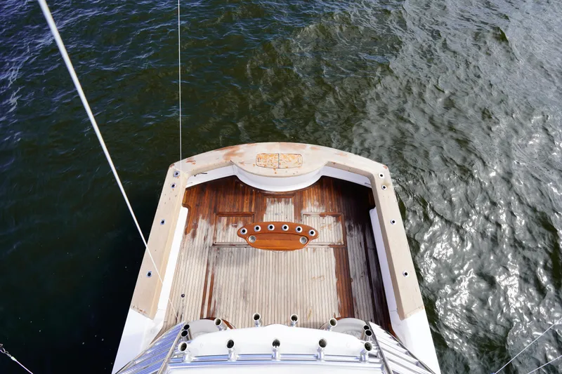 Slide: The Image of Custom Carolina 45 F&S 2008 boat deck overlooking water. - 24