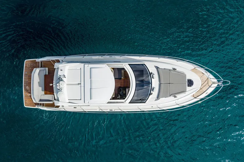 Slide: The Image of Aerial view of 2017 Beneteau Gran Turismo yacht on clear blue water. - 3