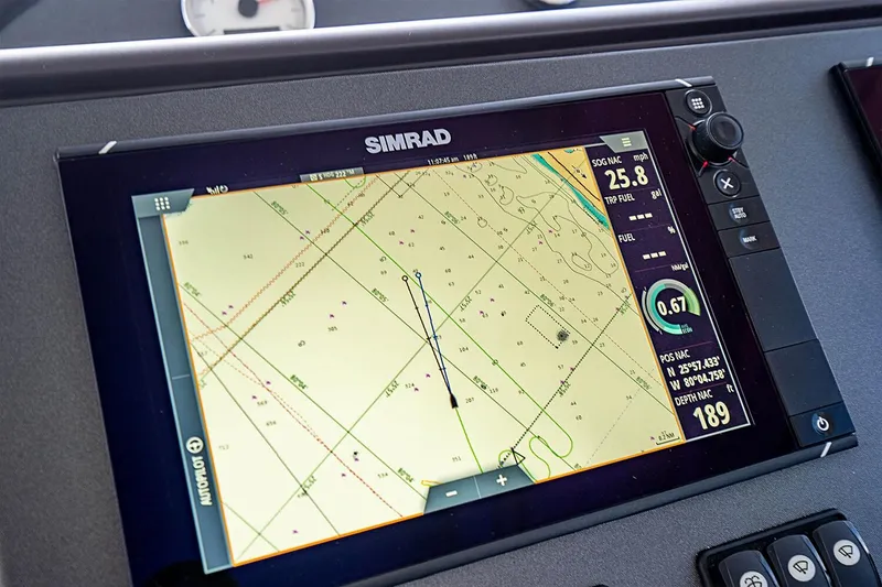 Slide: The Image of Simrad navigation display on 2017 Beneteau GRAN TURISMO yacht dashboard. - 41