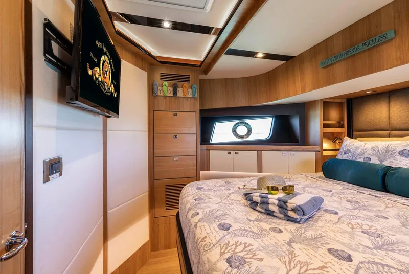 Slide: The Image of Luxurious cabin interior of 2021 North Pacific 49 Euro Pilothouse yacht. - 23