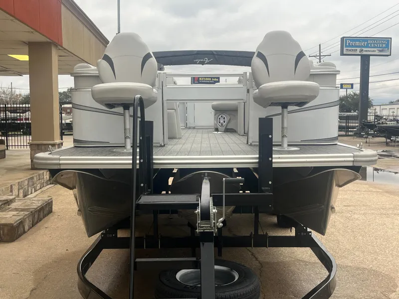 Slide: The Image of 2022 Avalon 2080 VENTURE FNC pontoon boat on trailer at dealership. - 6