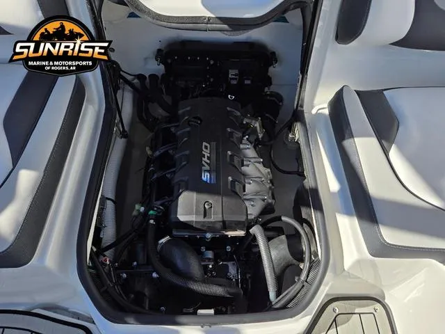 Slide: The Image of 2025 Yamaha Boats 195S engine compartment with visible SHVO engine components. - 20