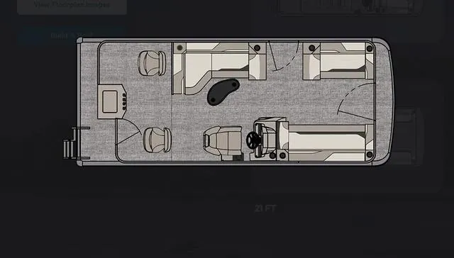 Slide: The Image of Top view layout of 2025 Avalon 21' Venture 85 Platinum Rear Fish boat interior. - 27