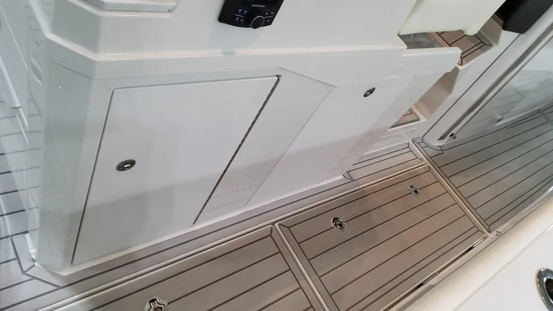 Slide: The Image of 2025 Formula 387 Center Console Fish boat interior with sleek deck design. - 20