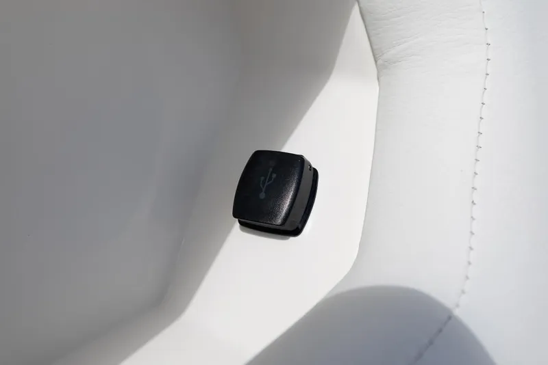 Slide: The Image of Close-up of a 2025 Sea Fox 288 Traveler boat seat detail. - 27