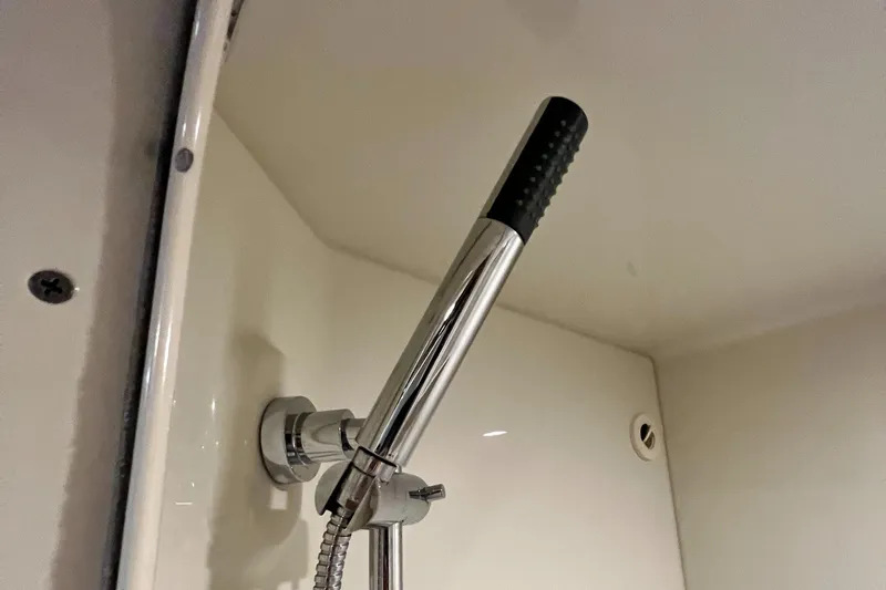 Slide: The Image of Chrome shower fixture in 2014 Formula 45 Yacht bathroom. - 30