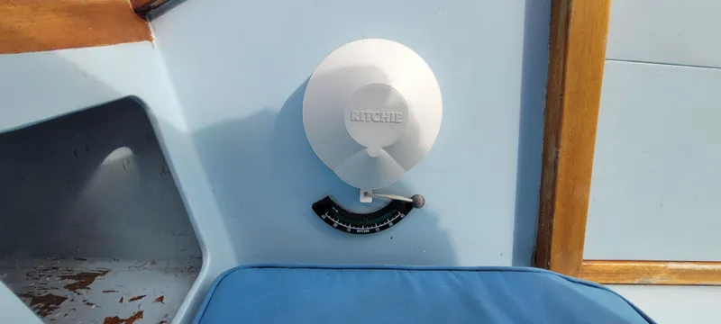 Slide: The Image of Control panel on a 2009 Golant Gaffer Cutter Rig sailboat interior. - 22