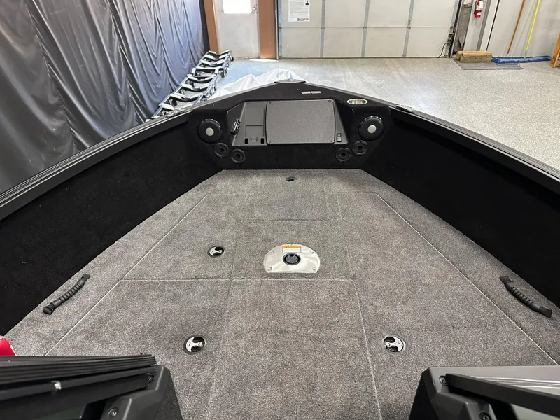 Slide: The Image of 2025 Alumacraft Trophy 175X Sport interior with steering wheel and dashboard. - 9