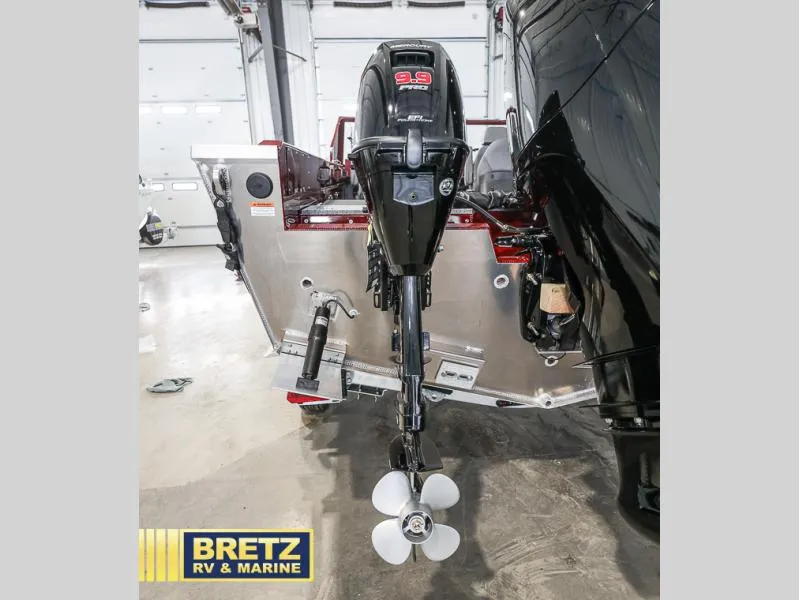 Slide: The Image of 2025 Evolution 221 boat motor in a showroom at Bretz RV & Marine. - 30