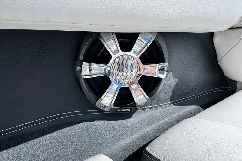 Slide: The Image of Fusion speaker in 2018 Regal 29 OBX boat interior. - 35