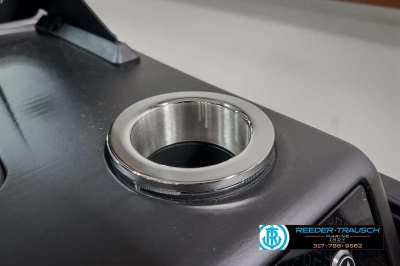 Slide: The Image of Close-up of a 2025 Bennington 22 MSB boat cup holder. - 43