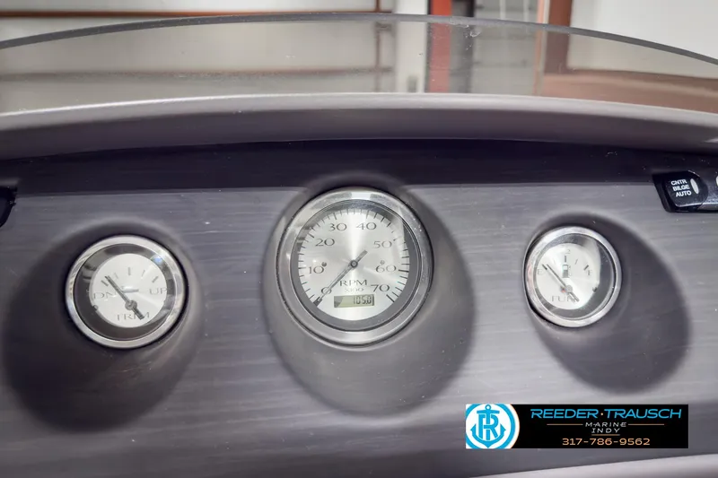 Slide: The Image of Dashboard of 2022 Bennington 23 LSR boat with gauges and controls. - 29