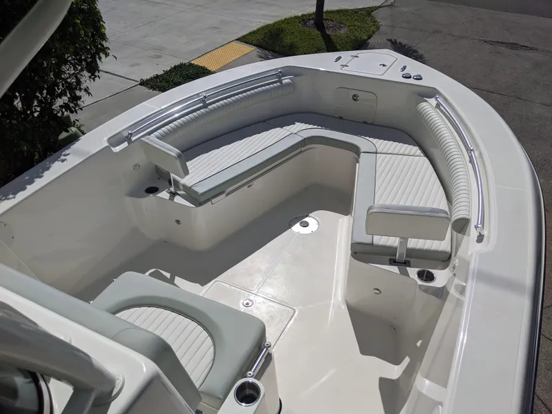 Slide: The Image of 2021 Sea Born LX26 boat with spacious seating and sleek design. - 29