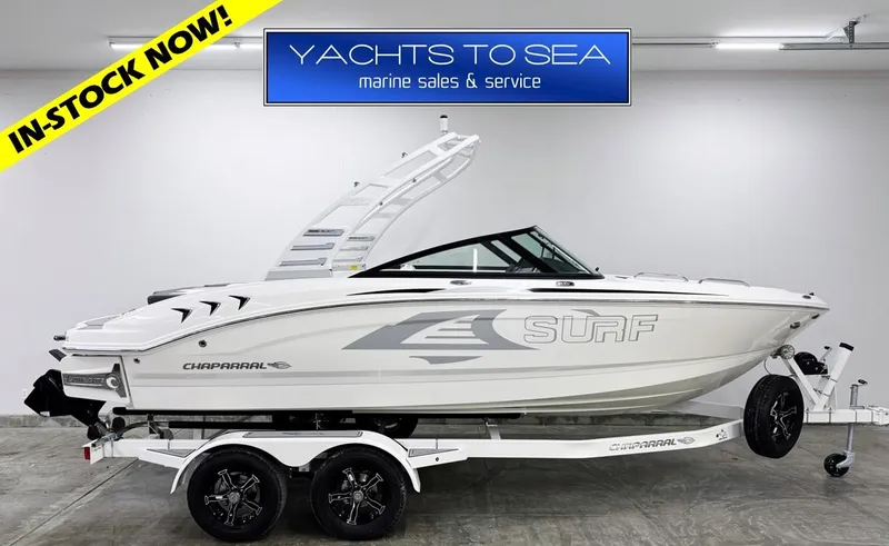 The Image of 2025 Chaparral 21 Surf boat in showroom, available at Yachts to Sea. - 0