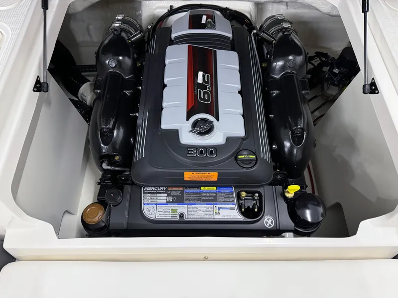 Slide: The Image of 2025 Chaparral 23 SSi boat engine compartment with 6.2L engine. - 20