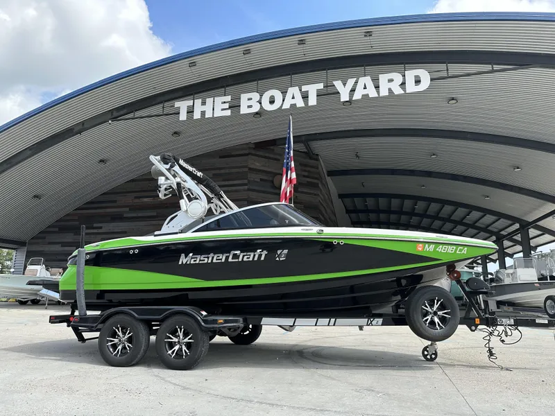 Slide: The Image of 2014 MasterCraft X2 boat on trailer at The Boat Yard. - 2
