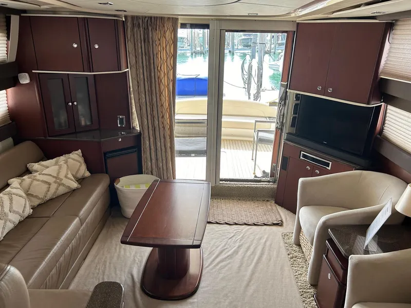 Slide: The Image of Luxurious interior of 2013 Meridian 441 yacht with elegant furnishings and modern amenities. - 13