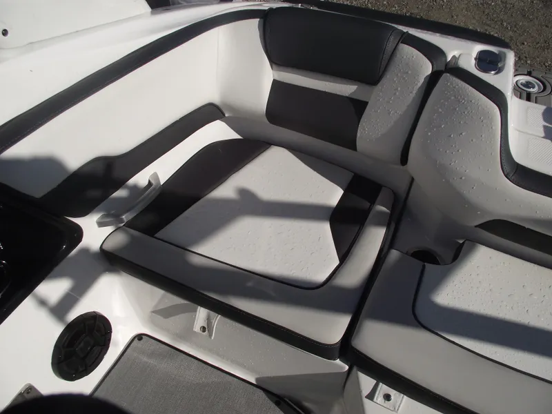 Slide: The Image of 2021 Yamaha AR195 boat interior with sleek, modern seating design. - 31