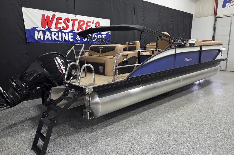 The Image of 2025 Barletta Cabrio 24U pontoon boat with beige seating, displayed at Westre's Marine & Sport. - 0