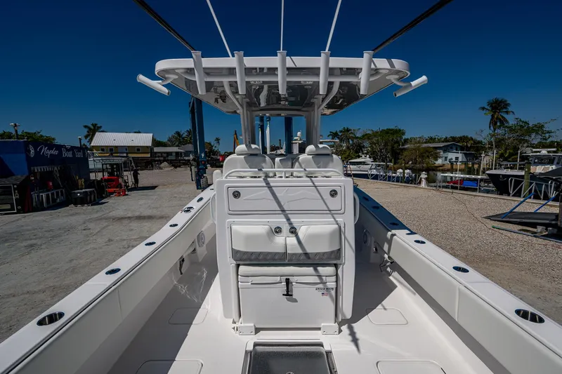 Slide: The Image of 2025 Invincible 33 Open Fisherman boat, spacious deck, modern design, ideal for fishing adventures. - 21