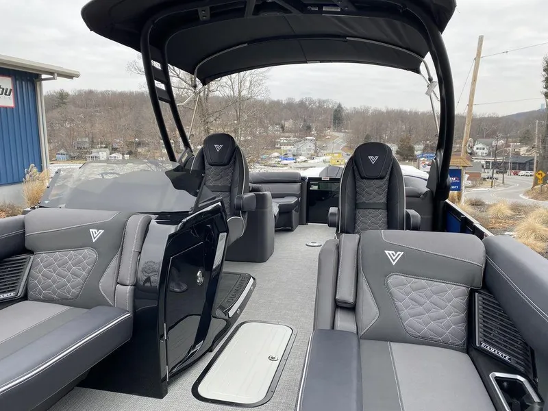 Slide: The Image of Viaggio D24U 2025 boat interior with luxurious seating and modern design. - 15