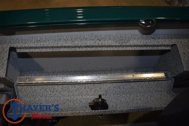Slide: The Image of Interior view of 2025 Lund 1675 Adventure Sport boat storage compartment. - 30