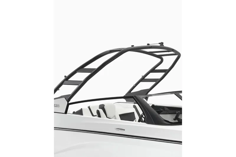 Slide: The Image of 2025 Yamaha Boats 222S, sleek design with modern wakeboard tower. - 35