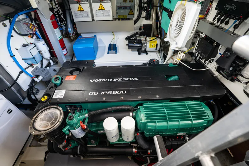 Slide: The Image of Engine room of 2023 Prestige 460 Fly with Volvo Penta D6-IPS600 engine. - 37