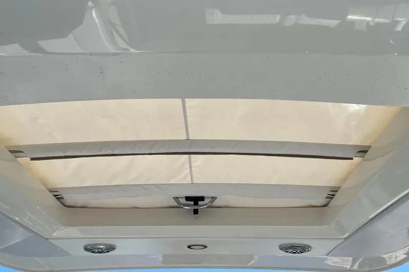 Slide: The Image of 2020 Formula 330 Crossover Bowrider sunroof interior view. - 5