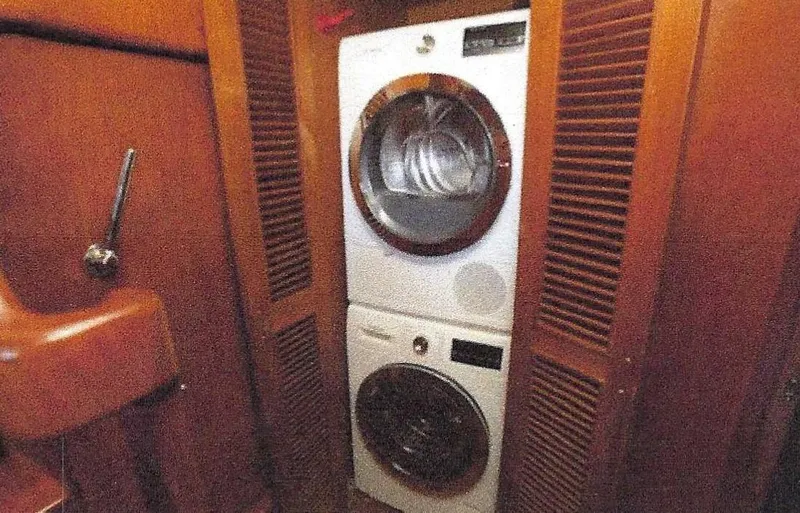 Slide: The Image of Stacked washer and dryer in 1984 Ocean Alexander Flying Bridge Motor Yacht. - 35
