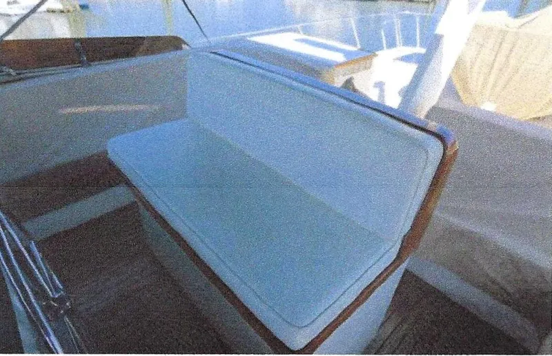 Slide: The Image of 1984 Ocean Alexander Flying Bridge Motor Yacht interior seating area. - 49