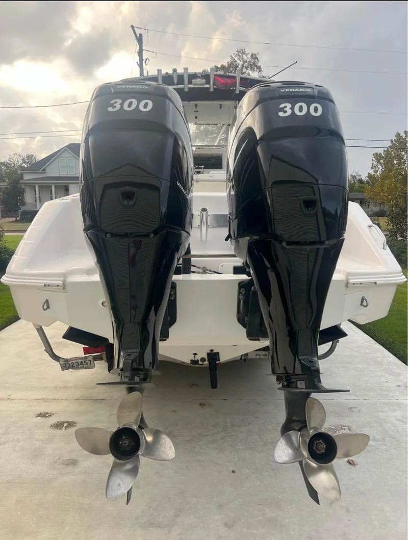 Slide: The Image of 2001 Donzi 32 ZF Open boat with twin 300 horsepower engines. - 11