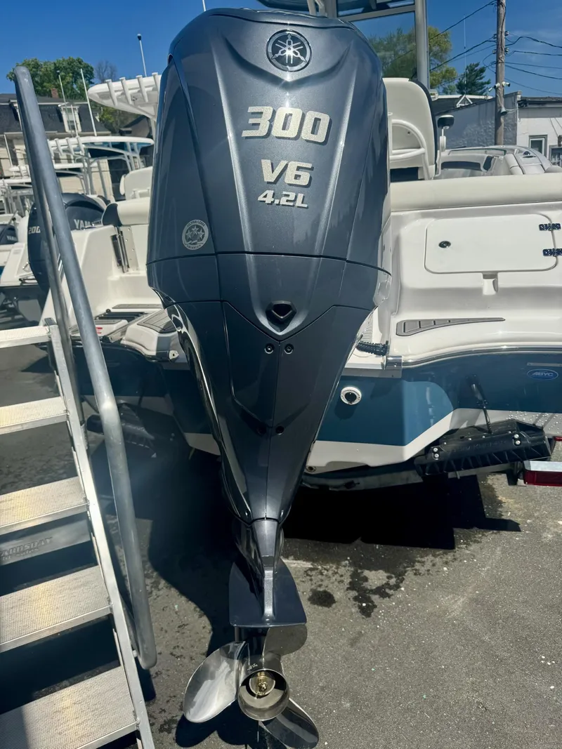 Slide: The Image of 2025 Tidewater 232 LXF boat with Yamaha 300 V6 4.2L outboard engine. - 5