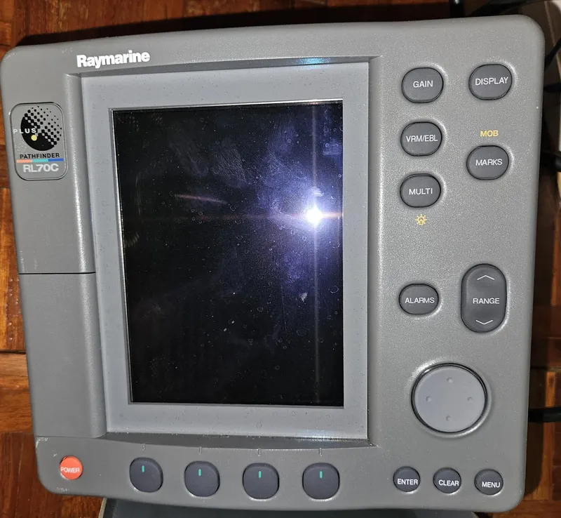 Slide: The Image of Raymarine Pathfinder RL70C marine display on 1981 Mainship 34 Trawler. - 21
