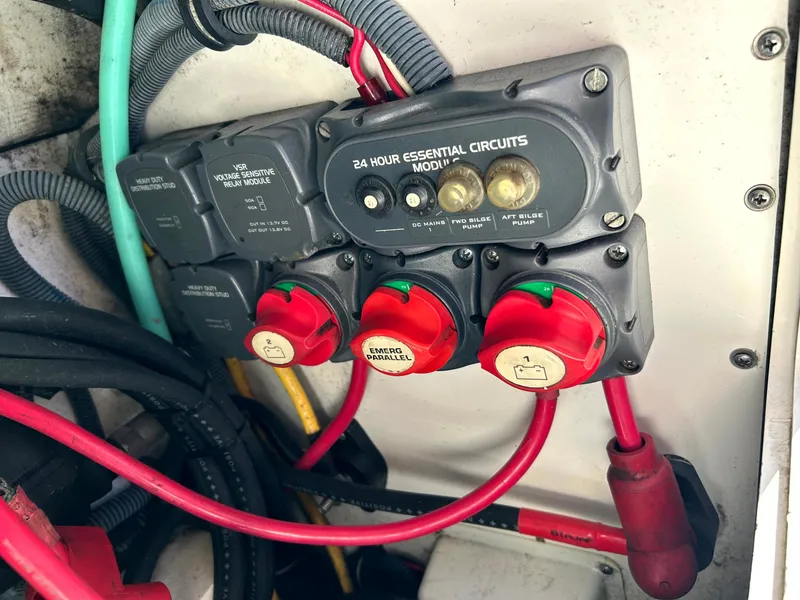 Slide: The Image of Electrical panel on a 2003 Pursuit 2470 Center Console boat. - 21