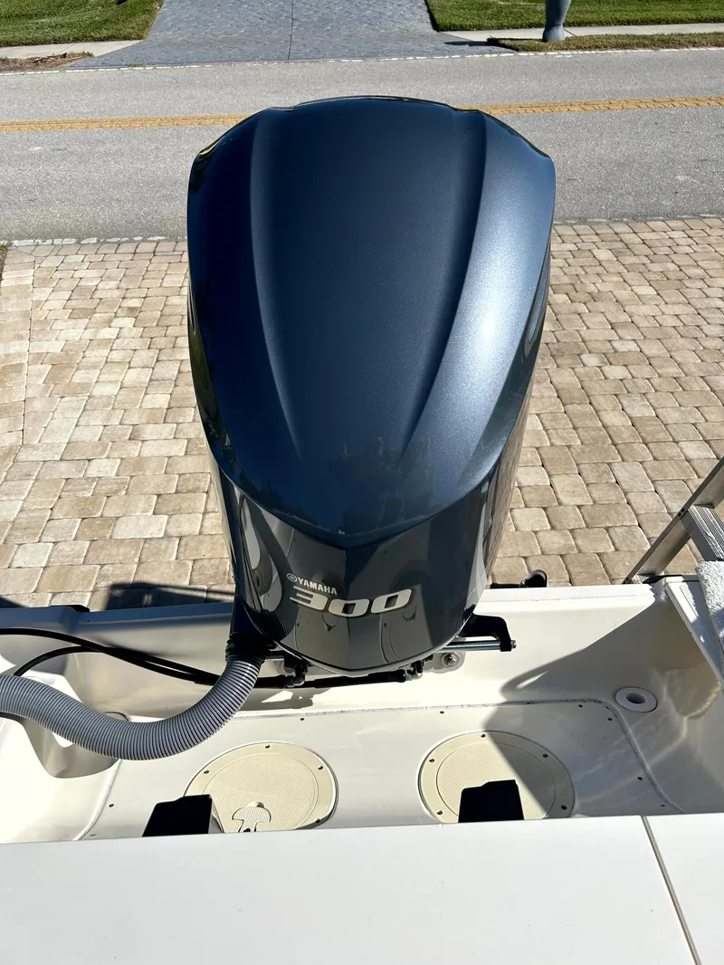 Slide: The Image of 2003 Pursuit 2470 Center Console boat with Yamaha 300 outboard motor. - 28