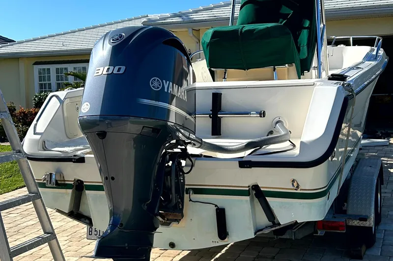 Slide: The Image of 2003 Pursuit 2470 Center Console boat with Yamaha 300 outboard motor. - 33