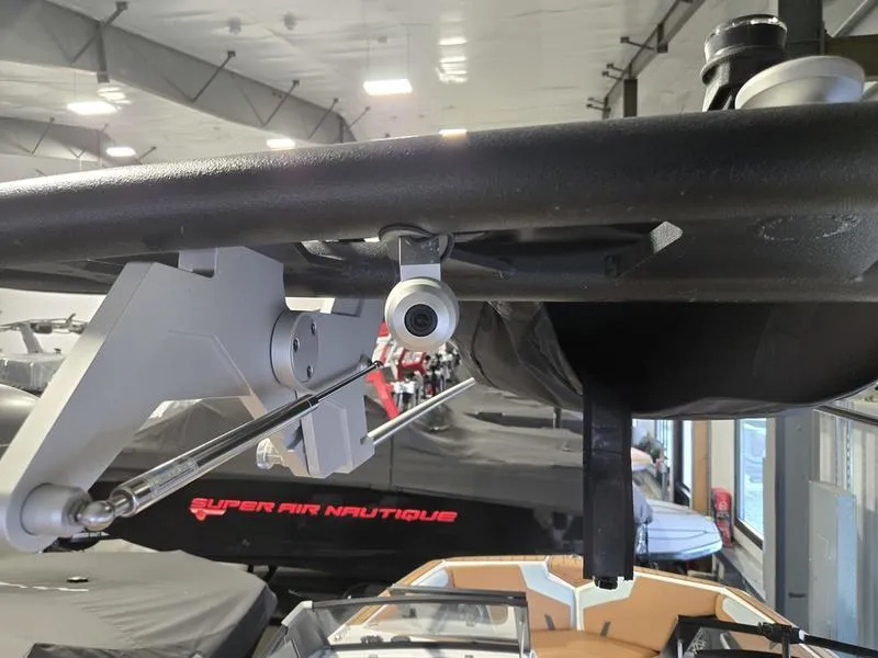 Slide: The Image of 2023 Nautique Super Air Nautique GS20 boat interior detail in showroom. - 13