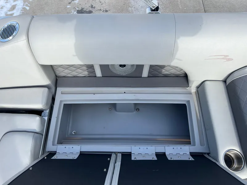 Slide: The Image of 2021 Bennington L 21 Swingback boat seat with open storage compartment. - 20