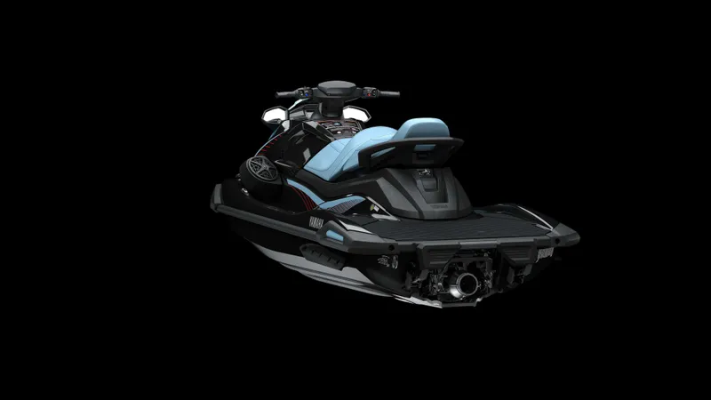 Slide: The Image of 2025 Waverunner VX DELUXE A jet ski, rear view, black background. - 3