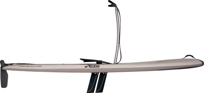 Slide: The Image of 2025 Hobie Mirage Eclipse Ace paddleboard, side view, featuring pedal-driven fins and handlebars. - 1