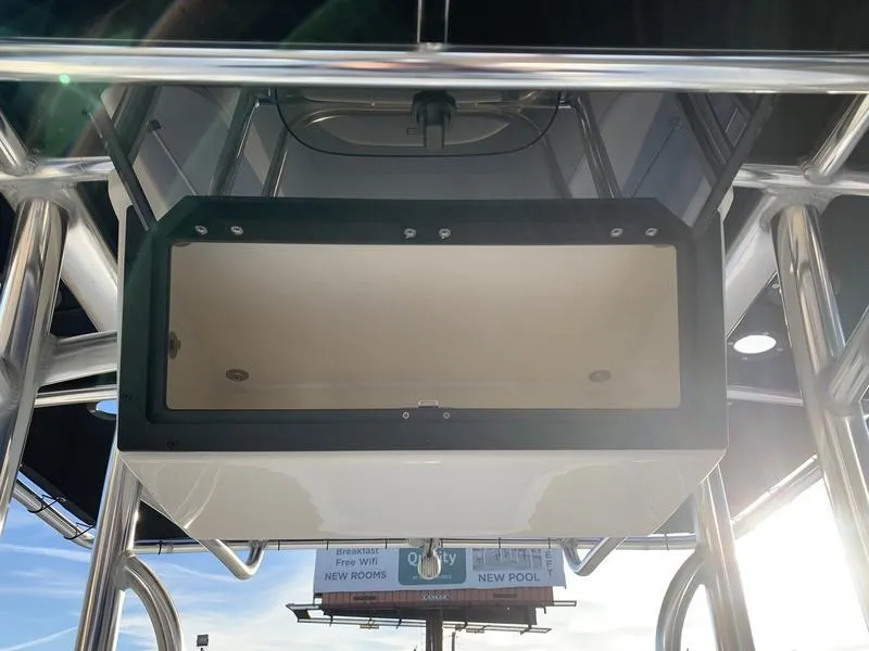 Slide: The Image of 2025 Bulls Bay 2200 XS boat console with overhead storage compartment. - 15