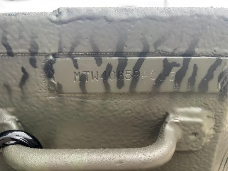 Slide: The Image of Serial number on War Eagle 750 Gladiator 2025, featuring a textured metal surface. - 11