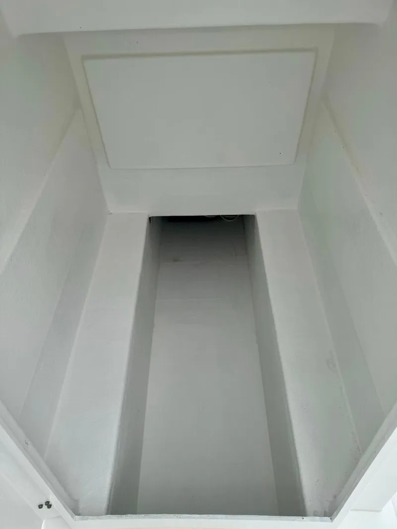 Slide: The Image of White interior of a Rambo 27 model, 2025, featuring a minimalist design. - 16
